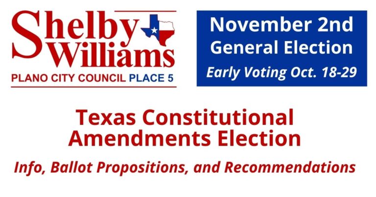 November 2nd Constitutional Amendment Election – Info and Recommendations