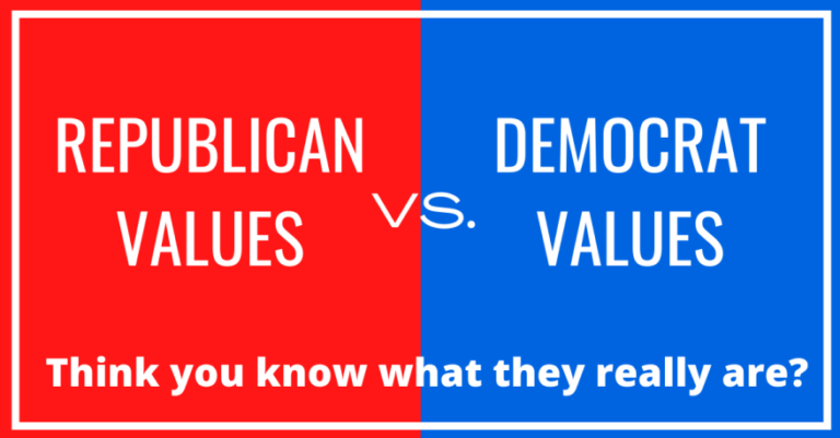 Republican Values vs Democrat Values