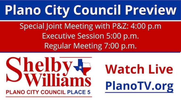 Plano City Council Special Called Meeting with Planning & Zoning Commission