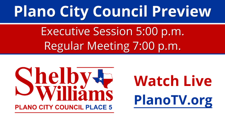 Plano City Council Preview - Shelby Williams